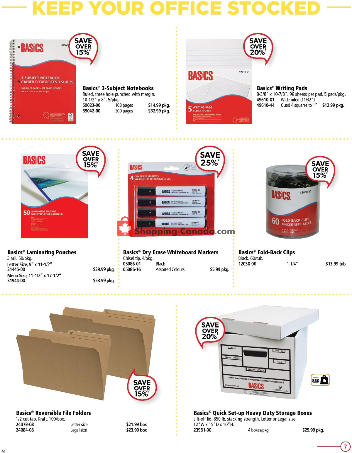 Basics Office Products flyer from Thursday February 1, 2024 to Thursday February 29, 2024 - page 7