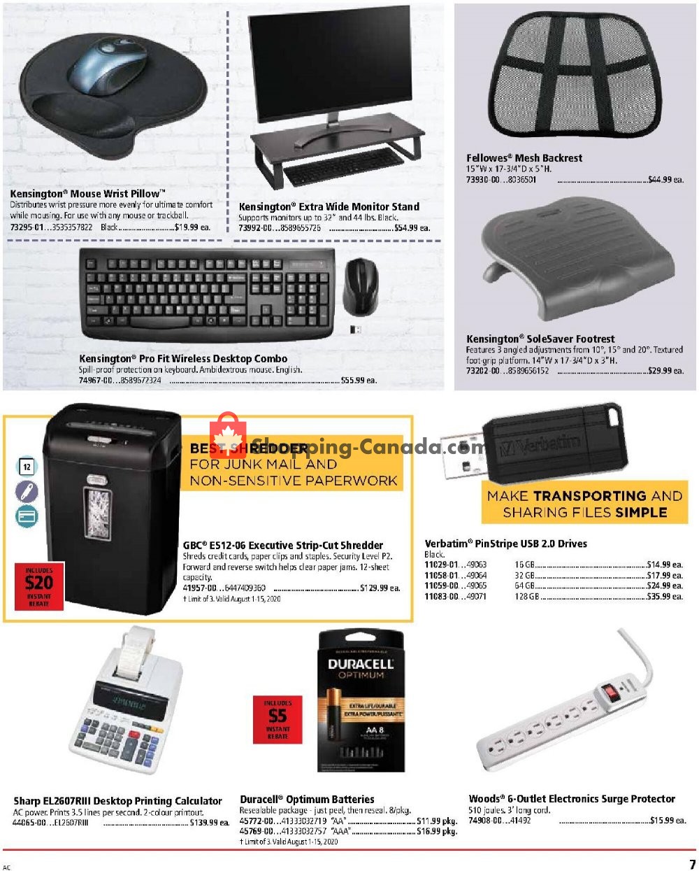 Basics Office Products flyer from Saturday August 1, 2020 to Saturday August 15, 2020 - page 7