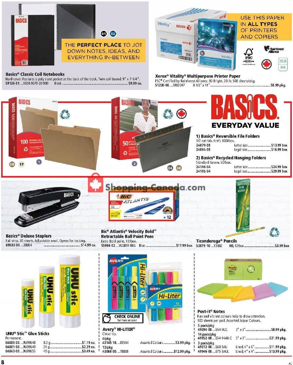 Basics Office Products flyer from Saturday August 1, 2020 to Saturday August 15, 2020 - page 8