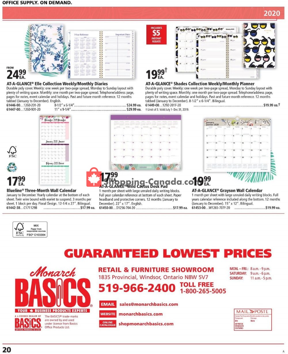 Basics Office Products flyer from Monday July 1, 2019 to Tuesday December 31, 2019 - page 20