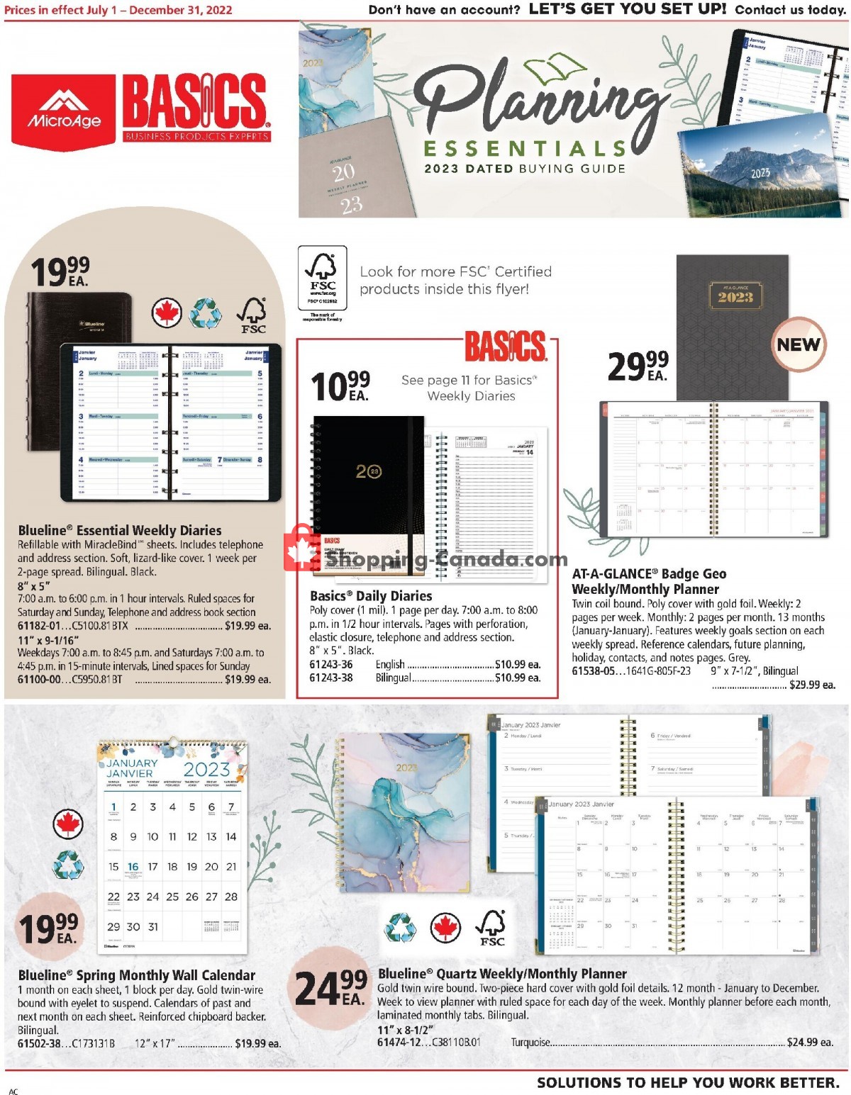 Basics Office Products flyer from Friday July 1, 2022 to Saturday December 31, 2022 - page 1