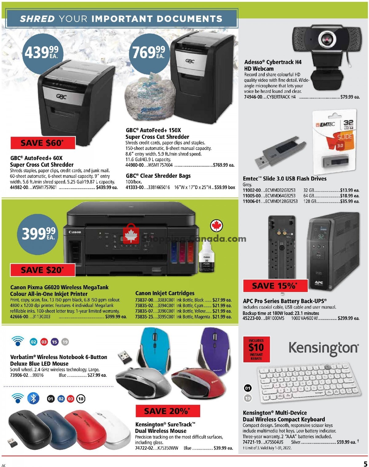 Basics Office Products flyer from Friday July 1, 2022 to Sunday July 31, 2022 - page 5