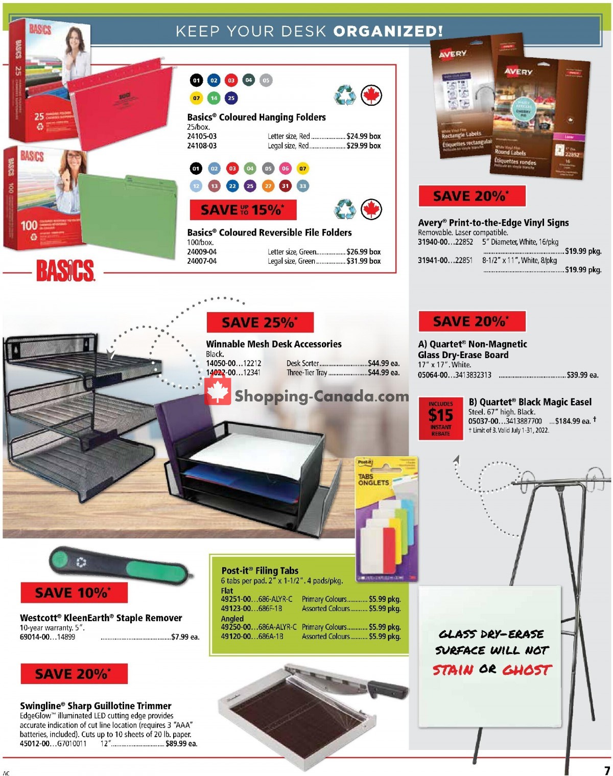 Basics Office Products flyer from Friday July 1, 2022 to Sunday July 31, 2022 - page 7