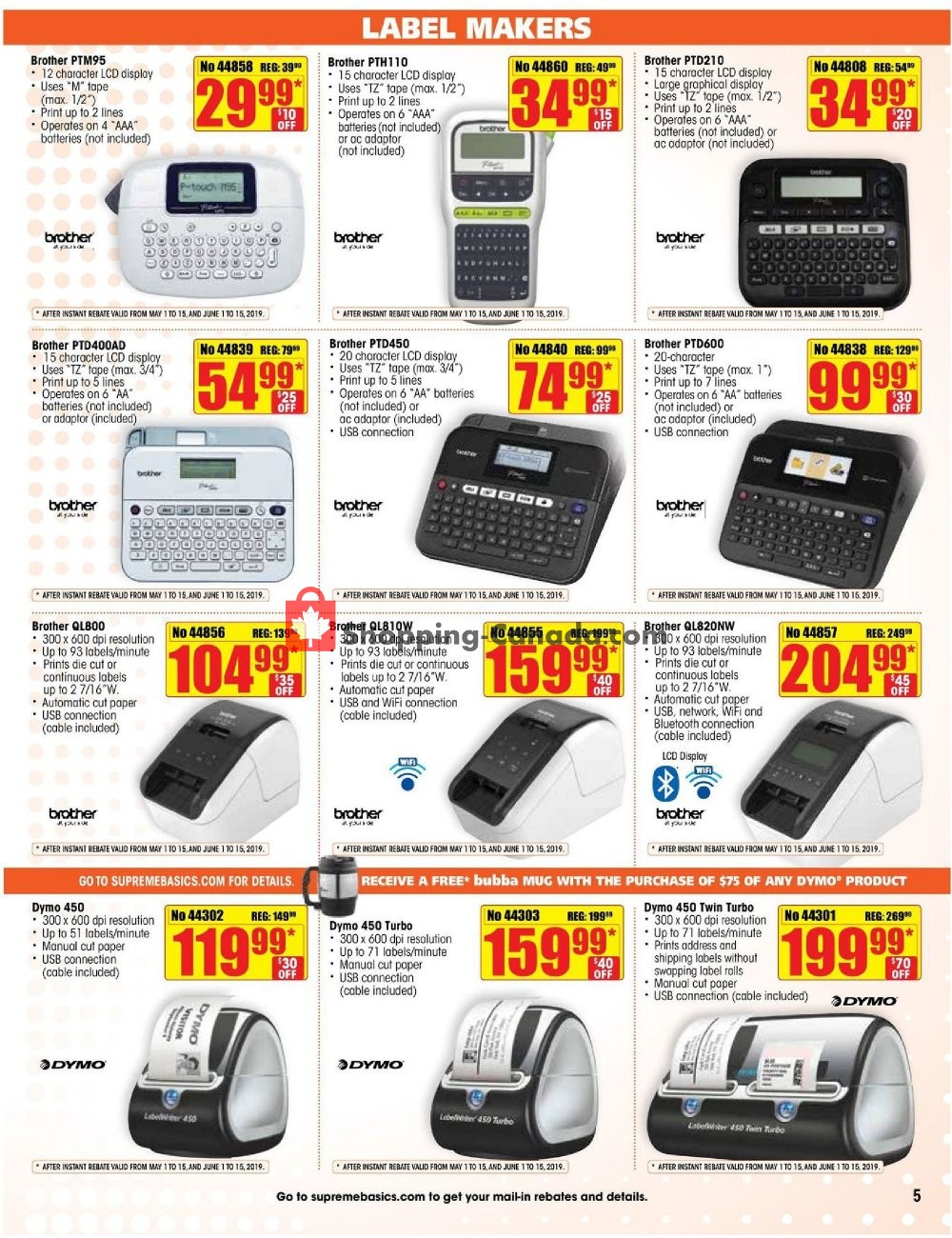 Basics Office Products flyer from Wednesday May 1, 2019 to Sunday June 30, 2019 - page 5