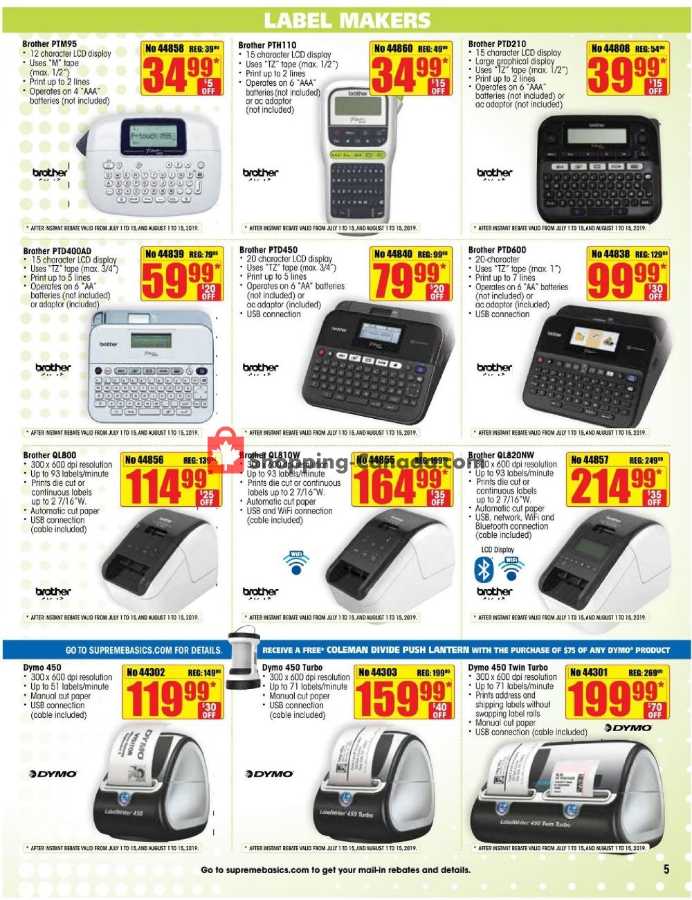 Basics Office Products flyer from Monday July 1, 2019 to Saturday August 31, 2019 - page 5