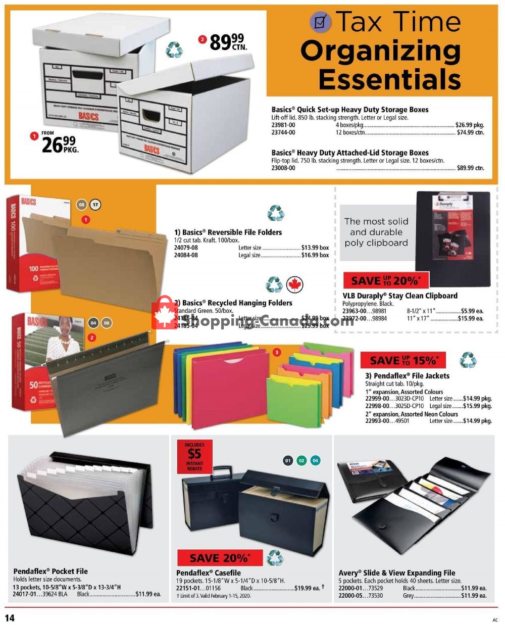 Basics Office Products flyer from Saturday February 1, 2020 to Saturday February 15, 2020 - page 14