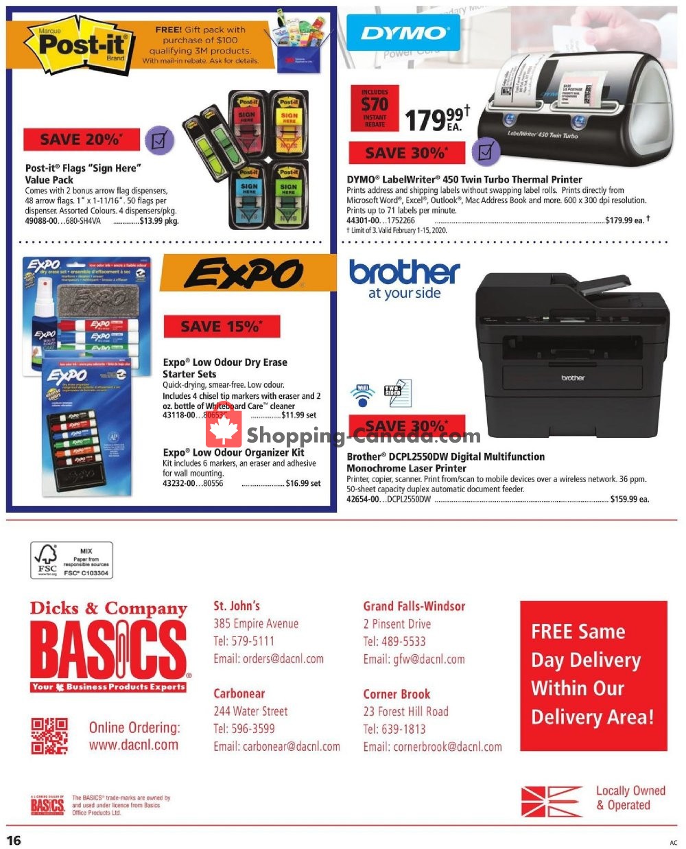 Basics Office Products flyer from Saturday February 1, 2020 to Saturday February 15, 2020 - page 16