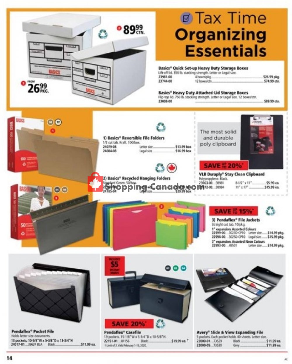 Basics Office Products flyer from Saturday February 1, 2020 to Saturday February 15, 2020 - page 14