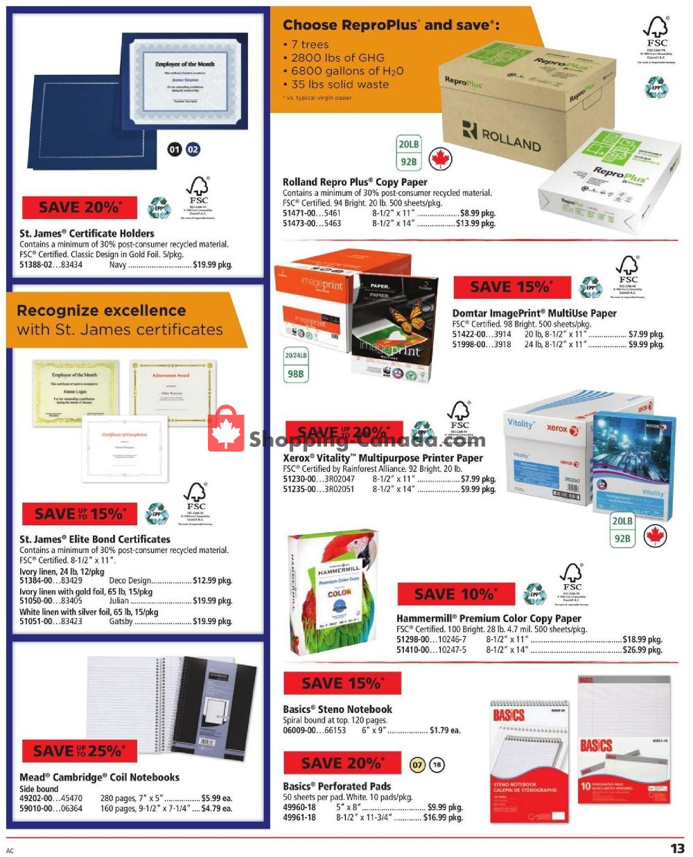 Basics Office Products flyer from Friday February 1, 2019 to Friday February 15, 2019 - page 13