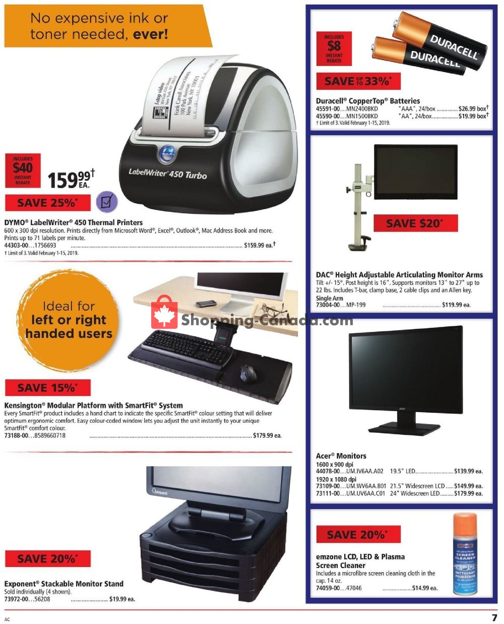 Basics Office Products flyer from Friday February 1, 2019 to Friday February 15, 2019 - page 7