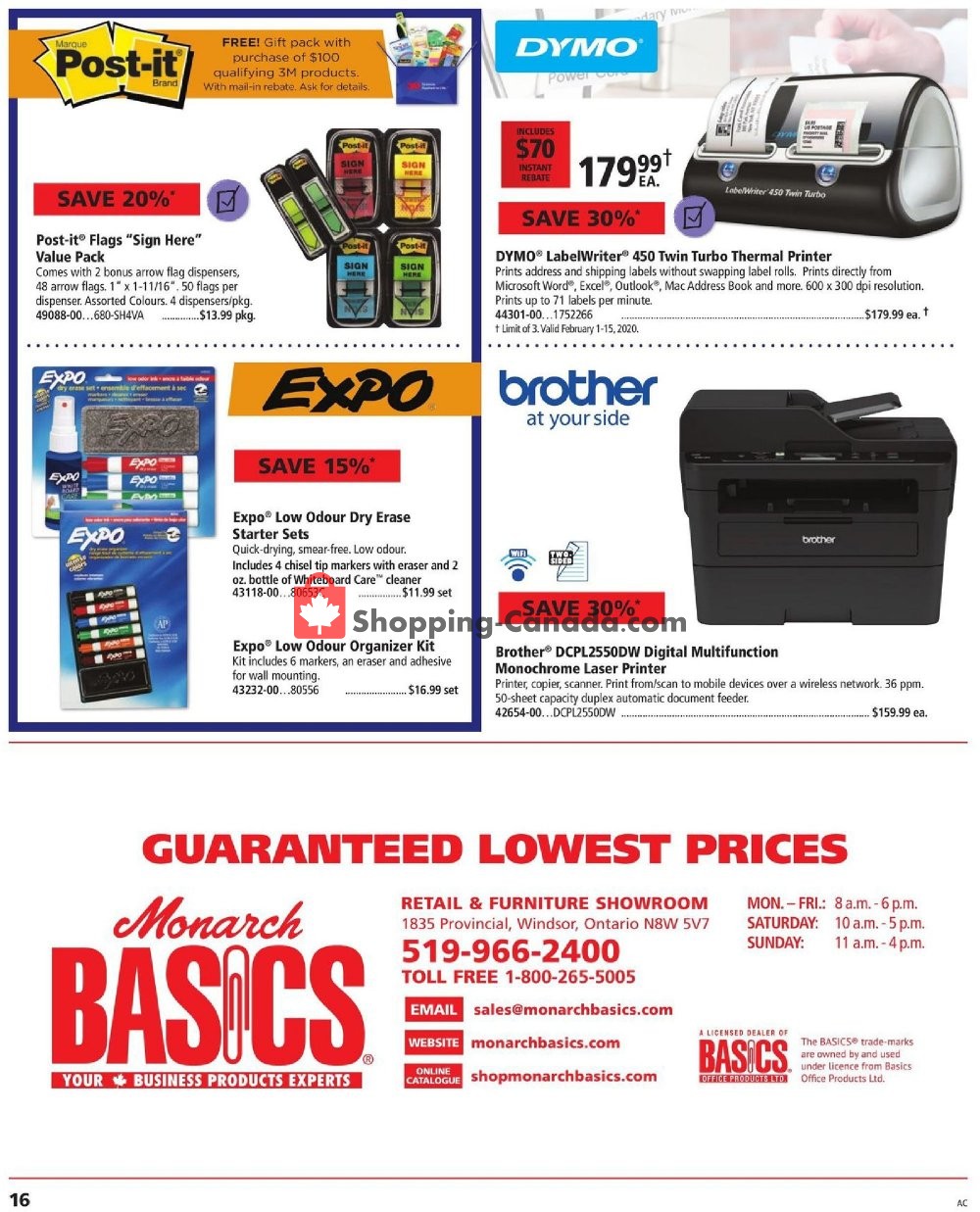 Basics Office Products flyer from Saturday February 1, 2020 to Saturday February 15, 2020 - page 16