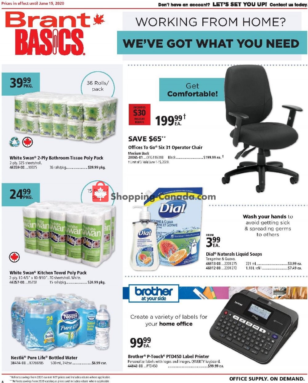 Basics Office Products flyer from Monday June 1, 2020 to Monday June 15, 2020 - page 1