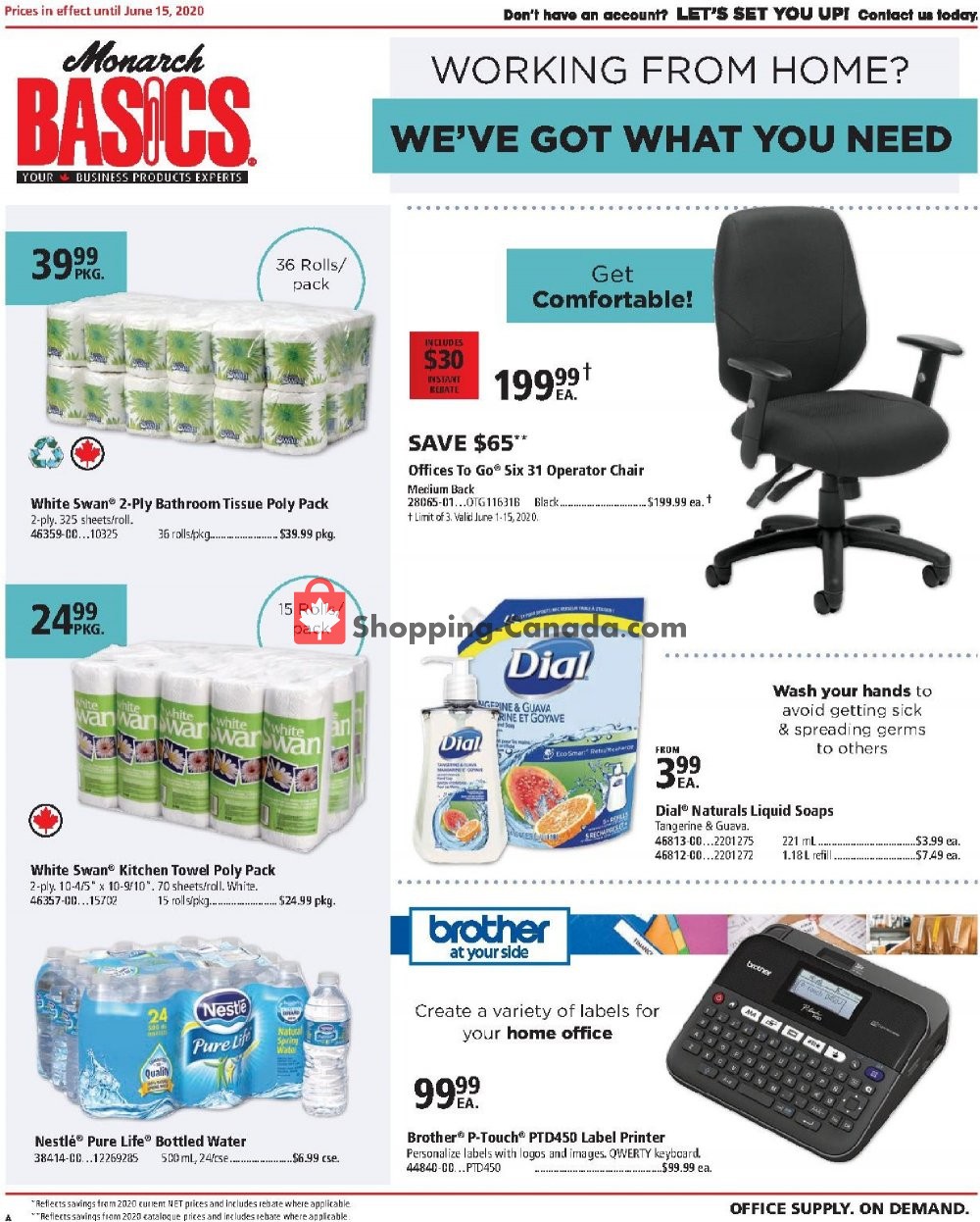 Basics Office Products flyer from Monday June 1, 2020 to Monday June 15, 2020 - page 1