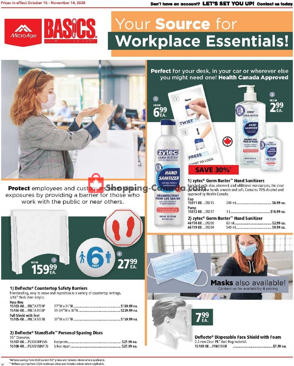 Basics Office Products flyer from Friday October 16, 2020 to Saturday November 14, 2020 - page 1