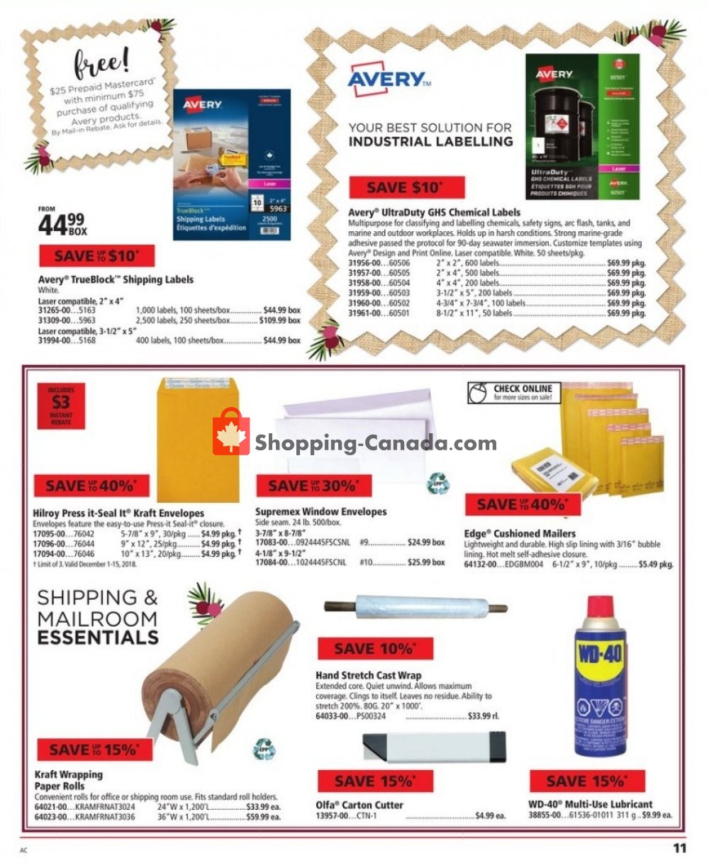 Basics Office Products flyer from Saturday December 1, 2018 to Saturday December 15, 2018 - page 11