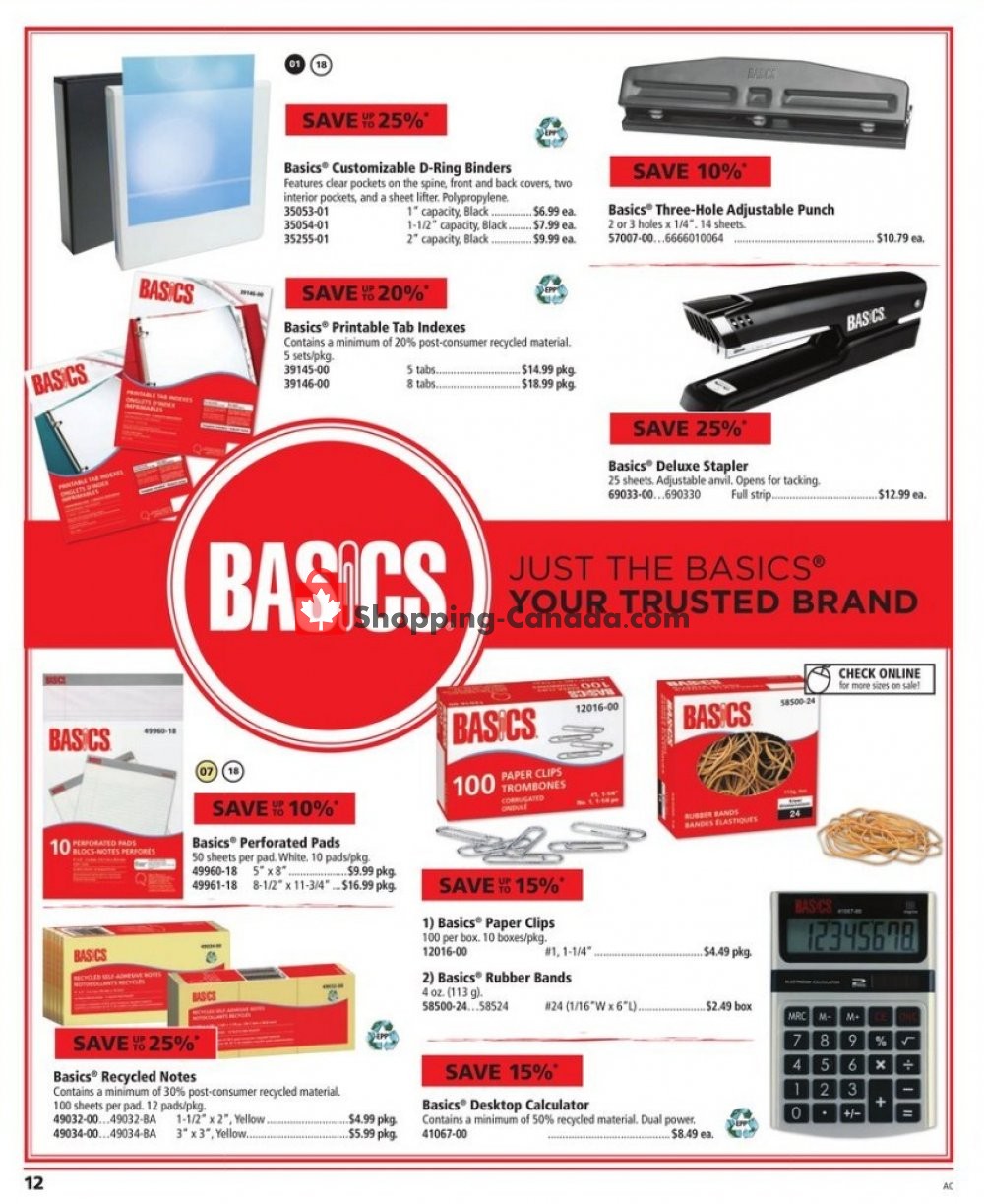 Basics Office Products flyer from Saturday December 1, 2018 to Saturday December 15, 2018 - page 12