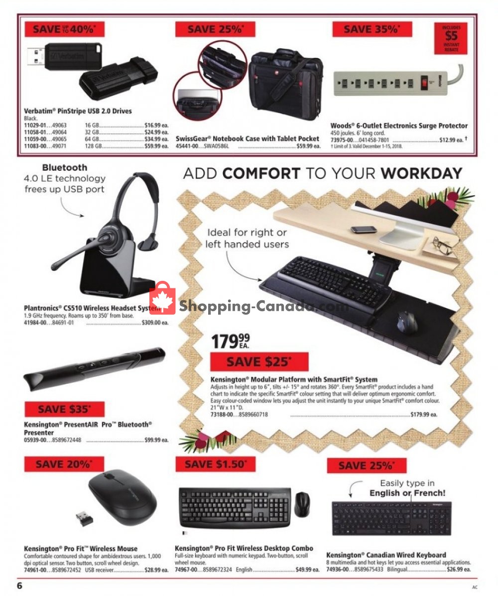 Basics Office Products flyer from Saturday December 1, 2018 to Saturday December 15, 2018 - page 6