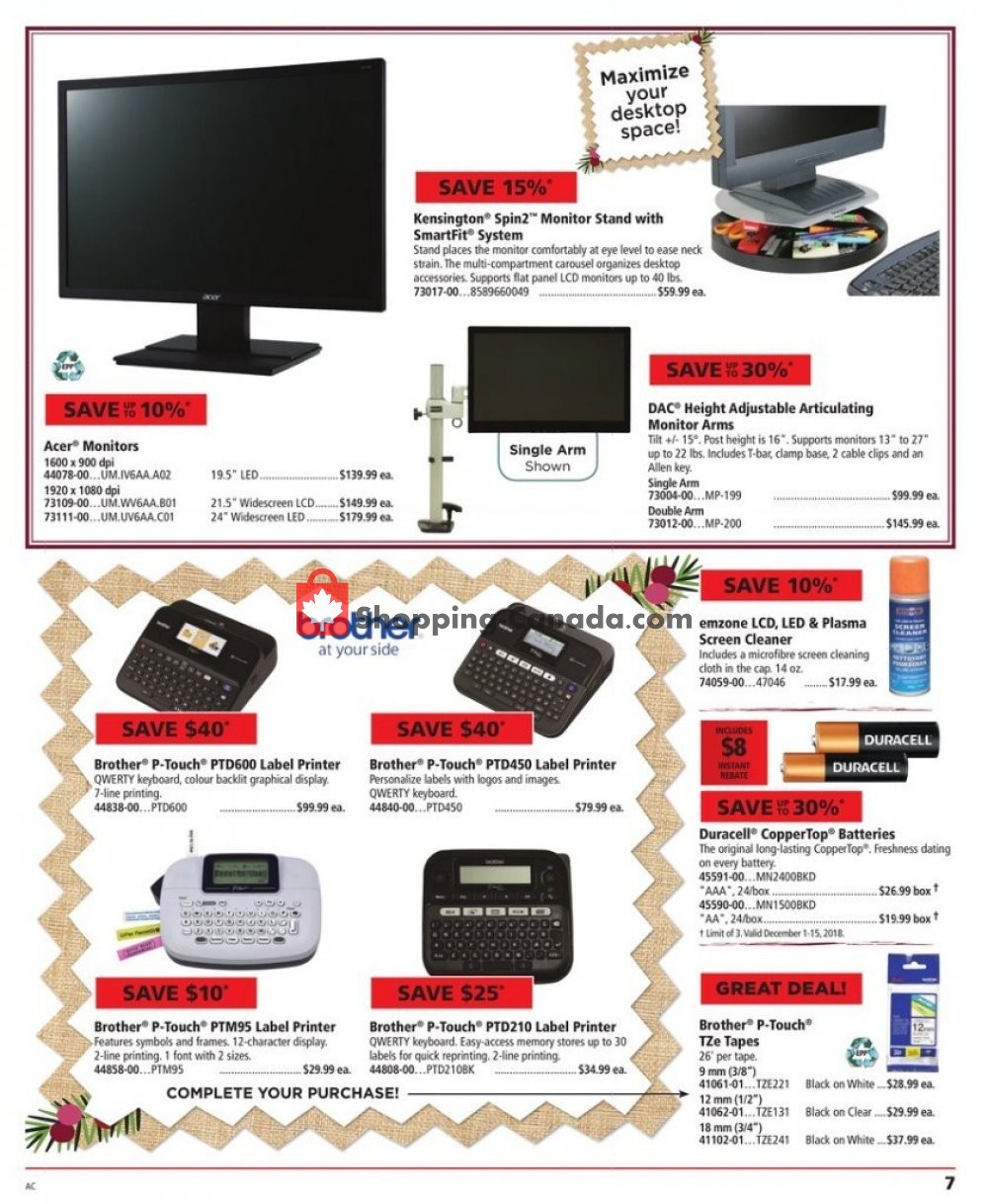 Basics Office Products flyer from Saturday December 1, 2018 to Saturday December 15, 2018 - page 7