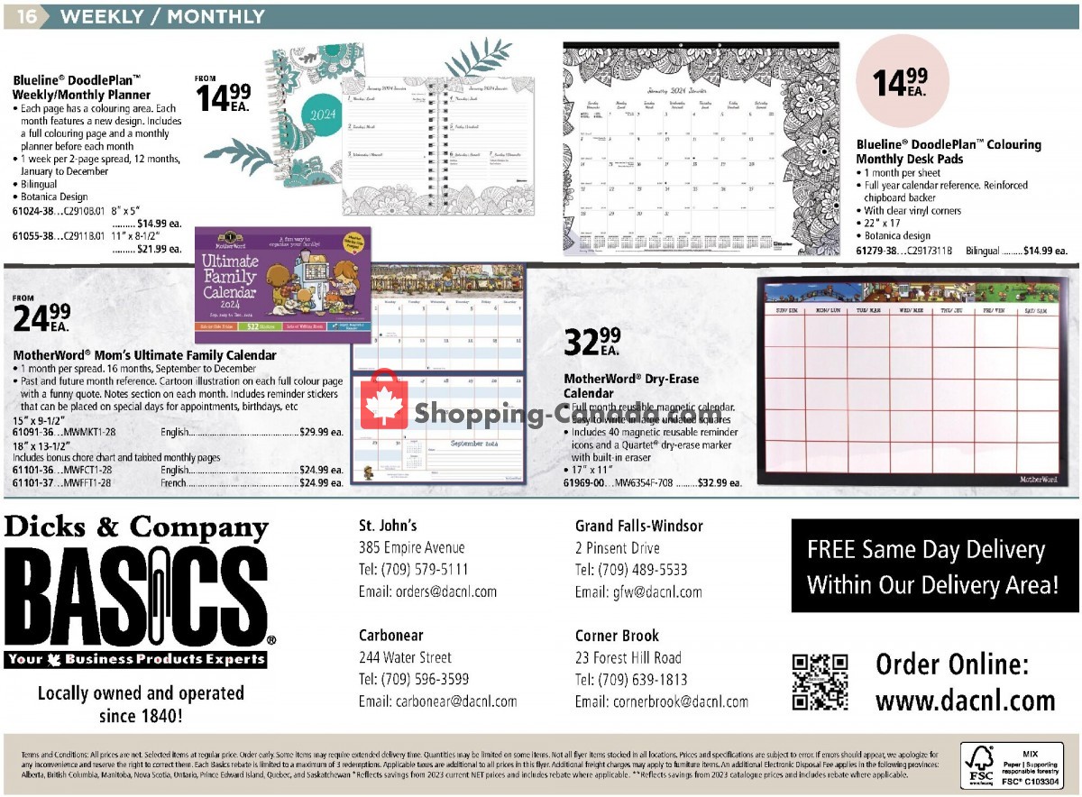Basics Office Products flyer from Monday January 1, 2024 to Tuesday December 31, 2024 - page 16