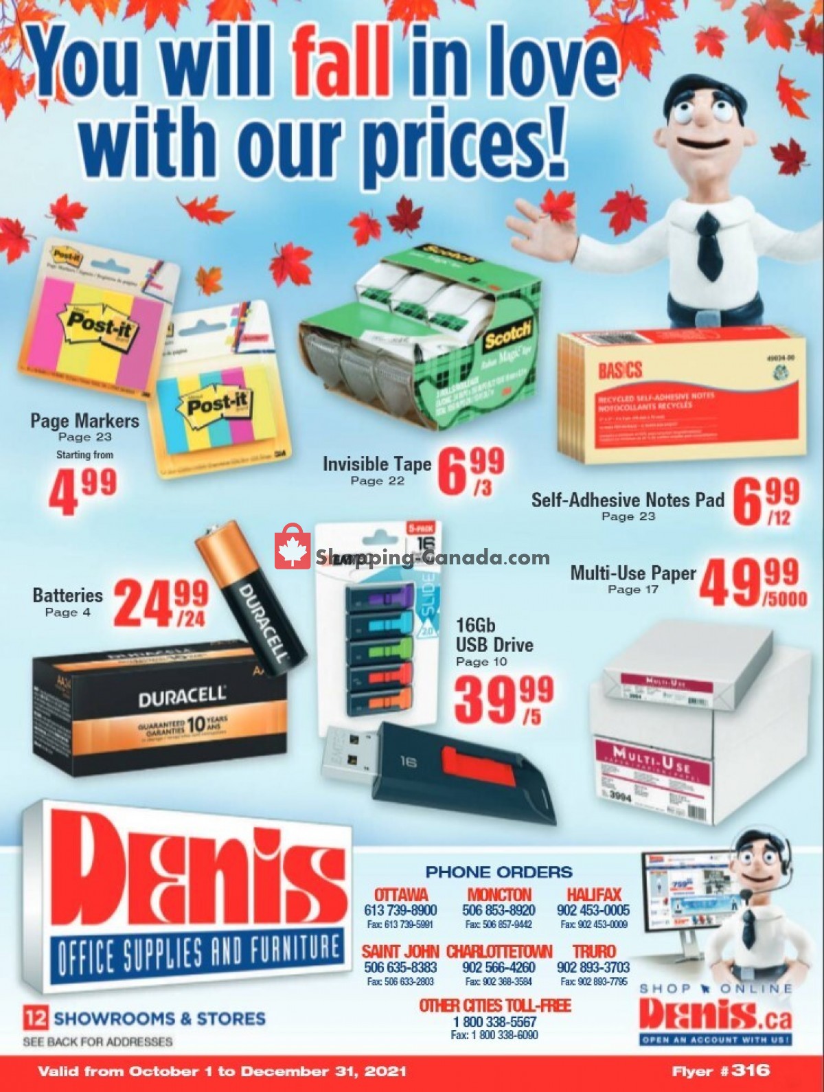 Basics Office Products flyer from Friday October 1, 2021 to Friday December 31, 2021 - page 1