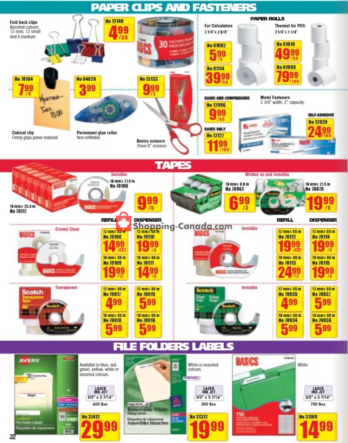 Basics Office Products flyer from Friday October 1, 2021 to Friday December 31, 2021 - page 22