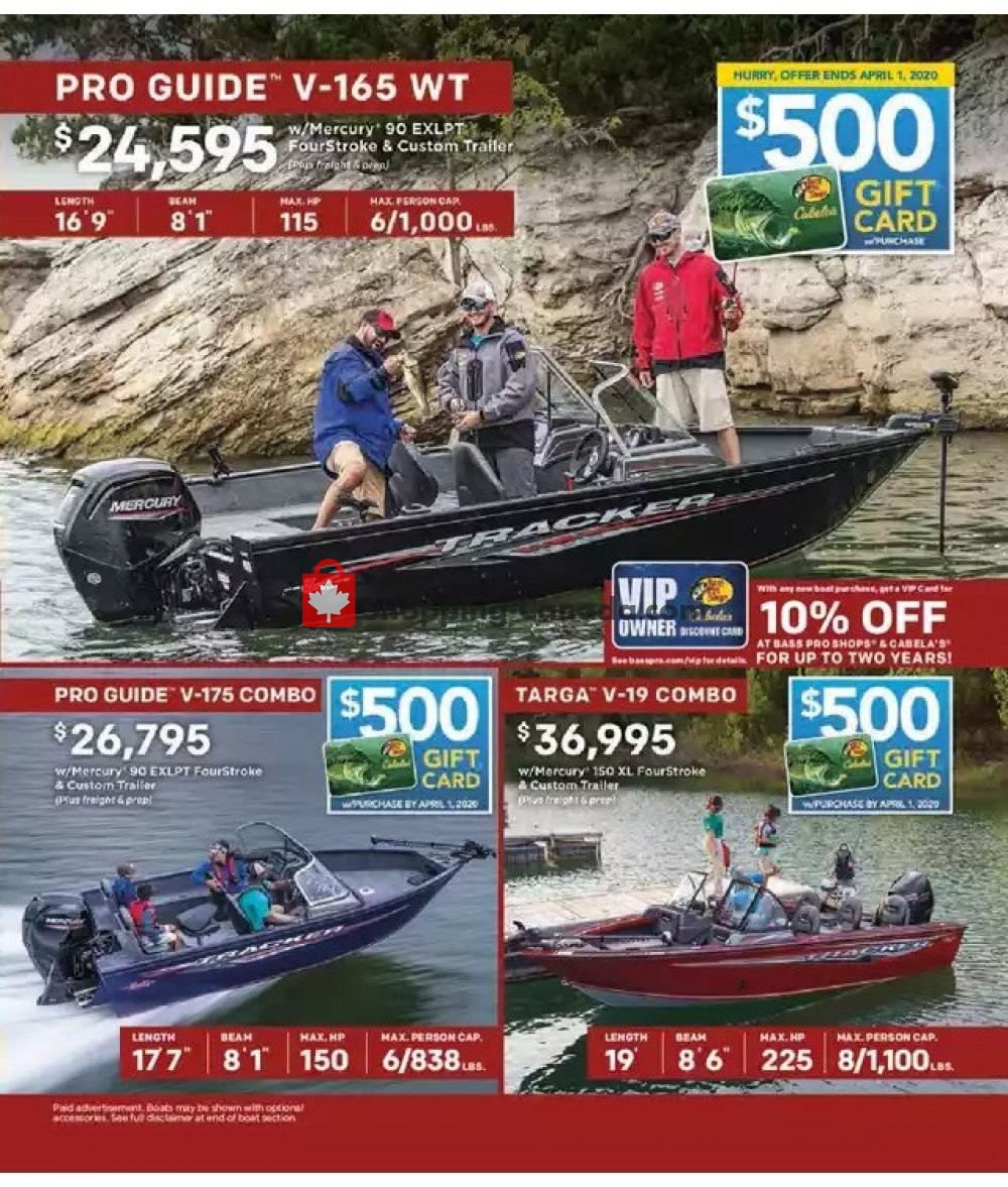 Bass Pro Shops Canada, flyer (2020 Marine) April 14 December 26