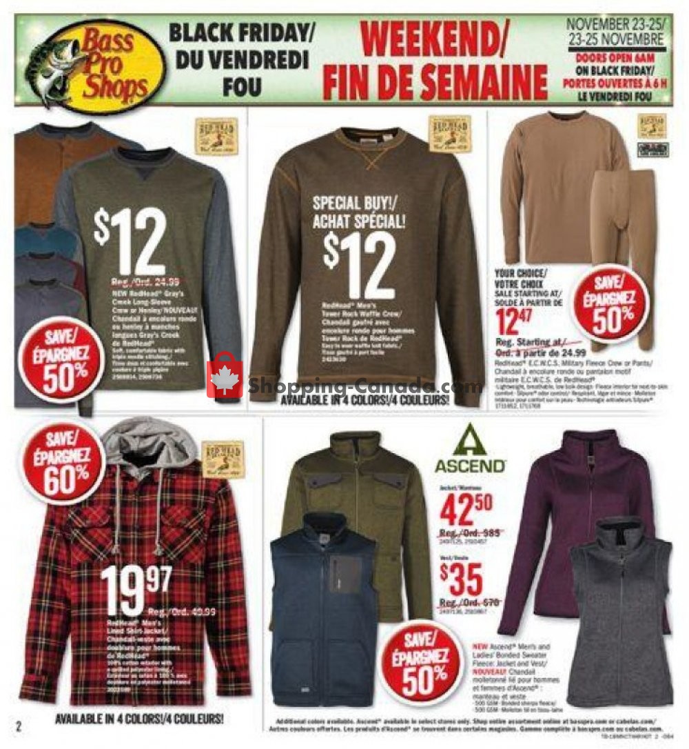 Bass Pro Shops Canada, flyer - (Black Friday Weekend - Atlantic - What Stewarts Shops Will Have Black Friday Flyers On Wednesday