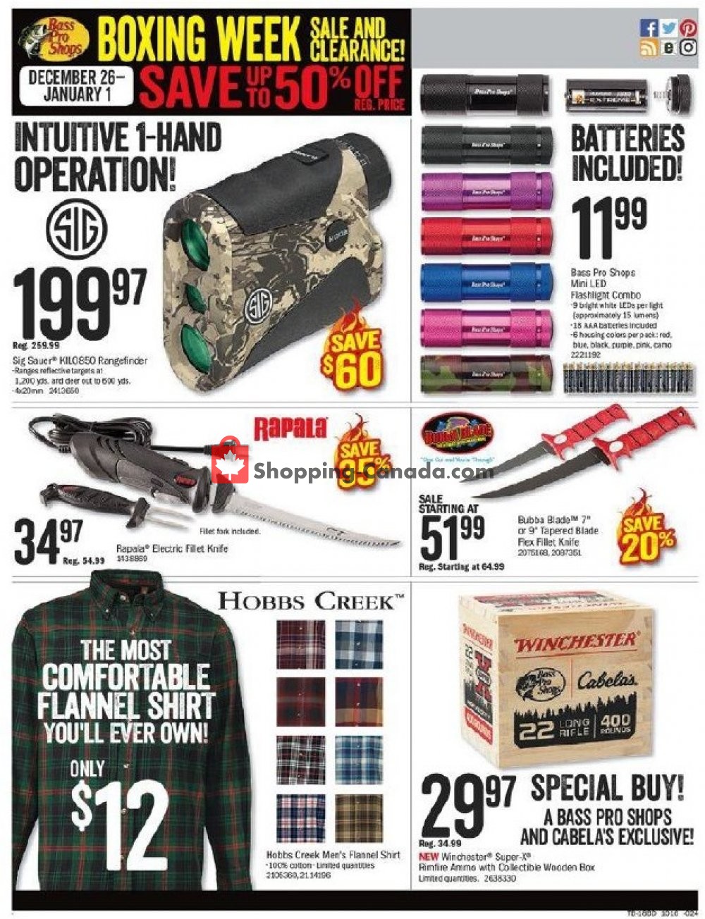 Bass Pro Shops flyer from Wednesday December 26, 2018 to Tuesday January 1, 2019 - page 20