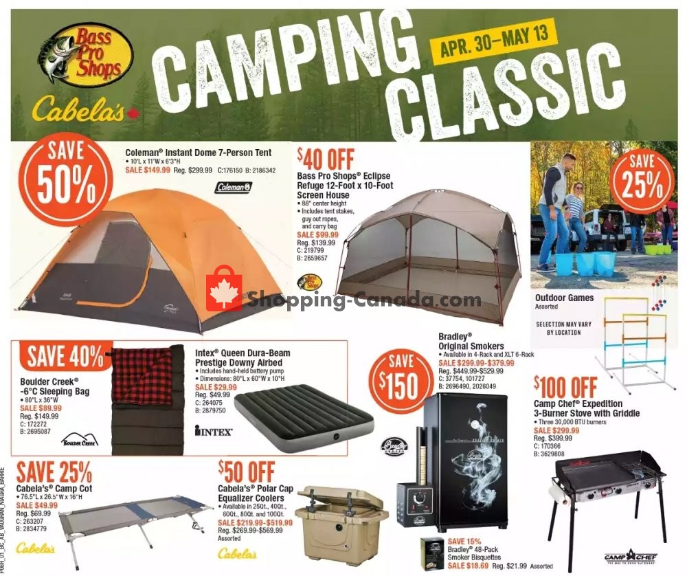 Bass Pro Shops flyer from Thursday April 30, 2020 to Wednesday May 13, 2020 - page 1