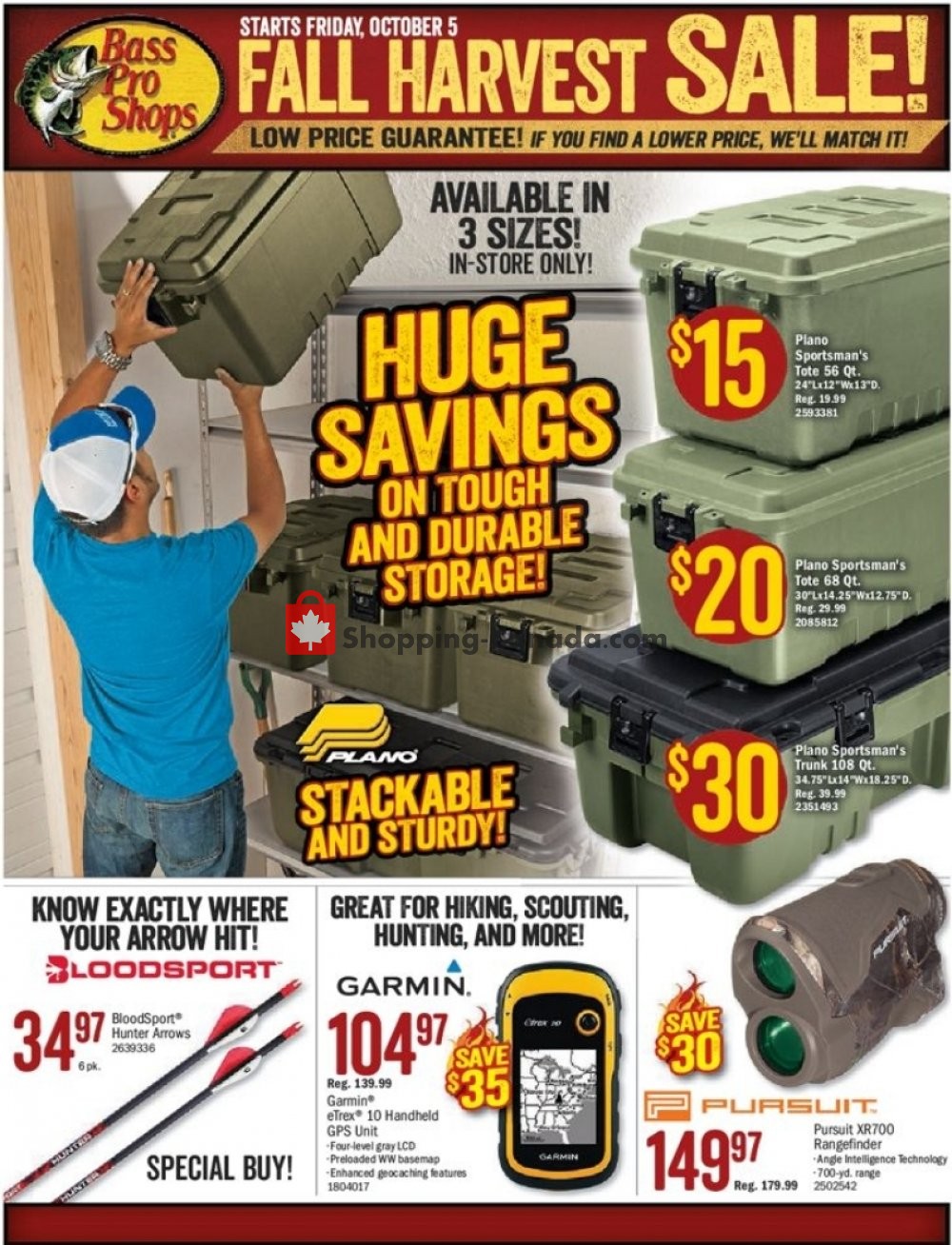 Bass Pro Shops flyer from Friday October 5, 2018 to Sunday October 21, 2018 - page 1