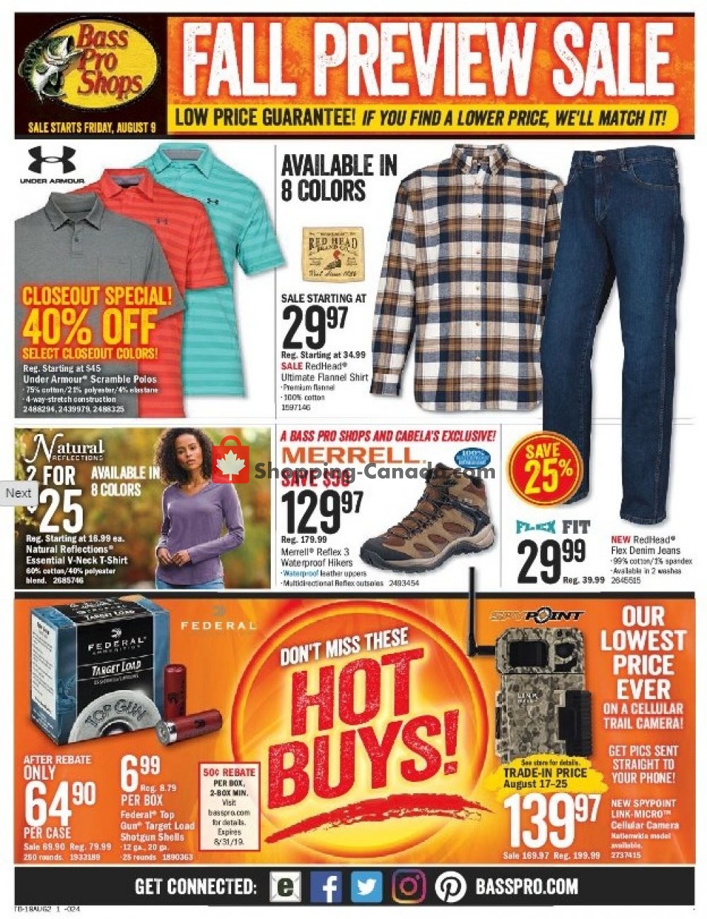 Bass Pro Shops flyer from Friday August 9, 2019 to Sunday August 25, 2019 - page 1