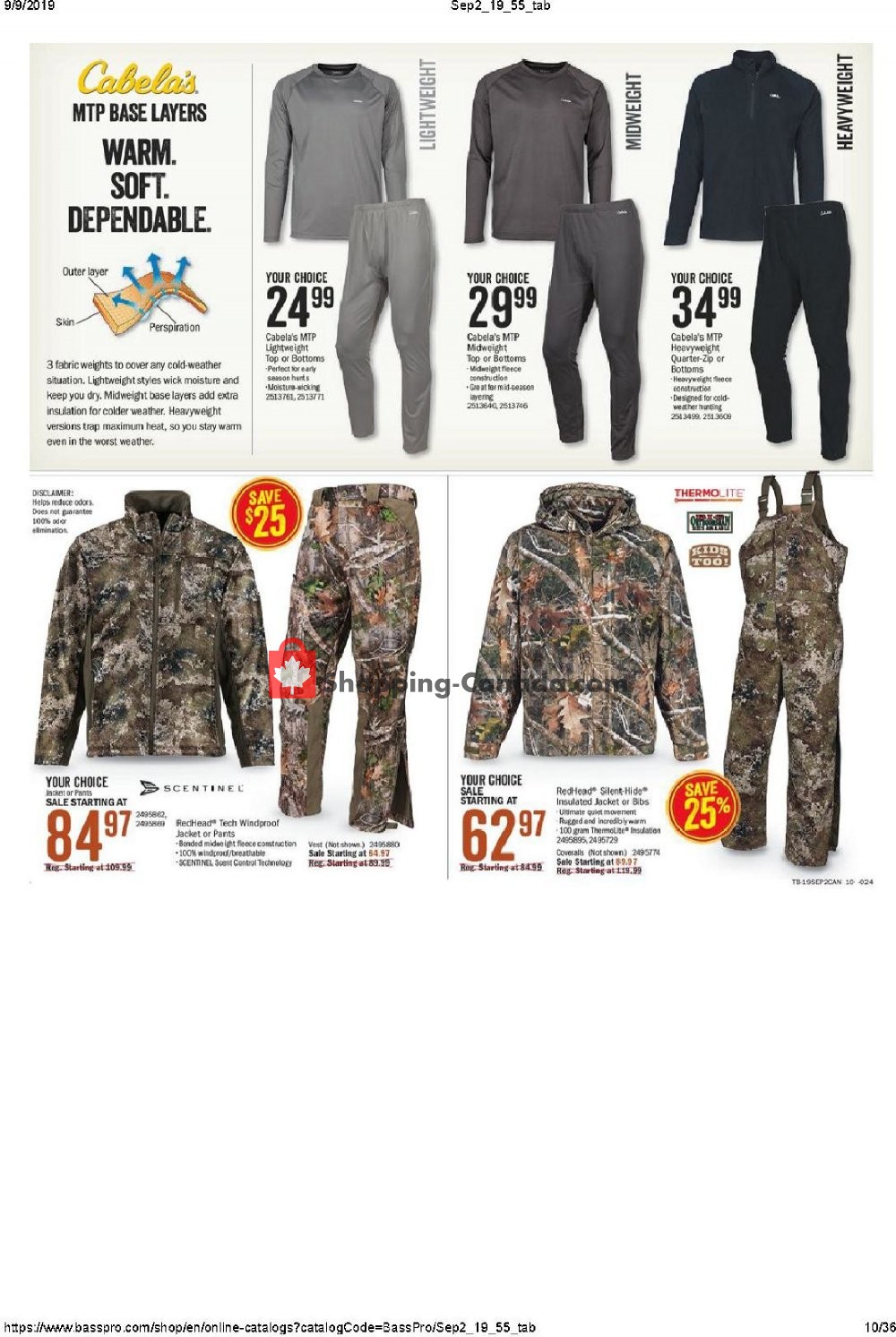 Bass Pro Shops flyer from Thursday September 5, 2019 to Sunday September 22, 2019 - page 10
