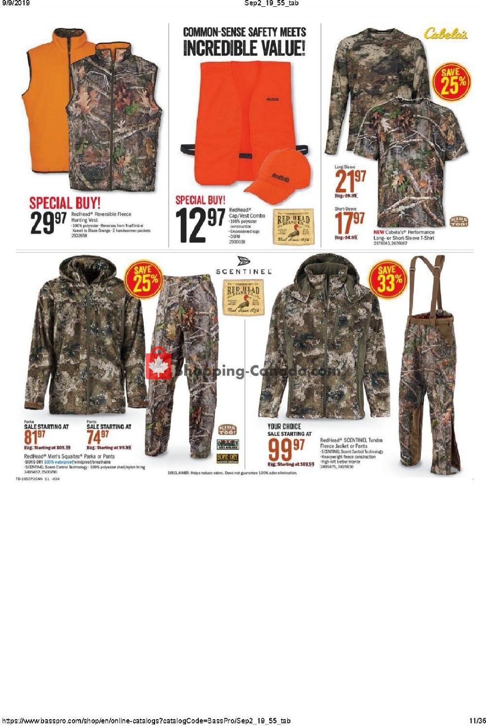Bass Pro Shops flyer from Thursday September 5, 2019 to Sunday September 22, 2019 - page 11