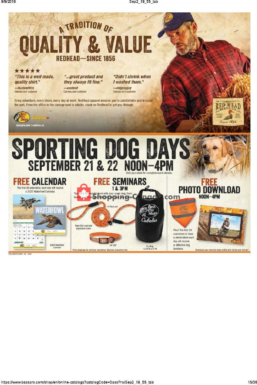 Bass Pro Shops flyer from Thursday September 5, 2019 to Sunday September 22, 2019 - page 15