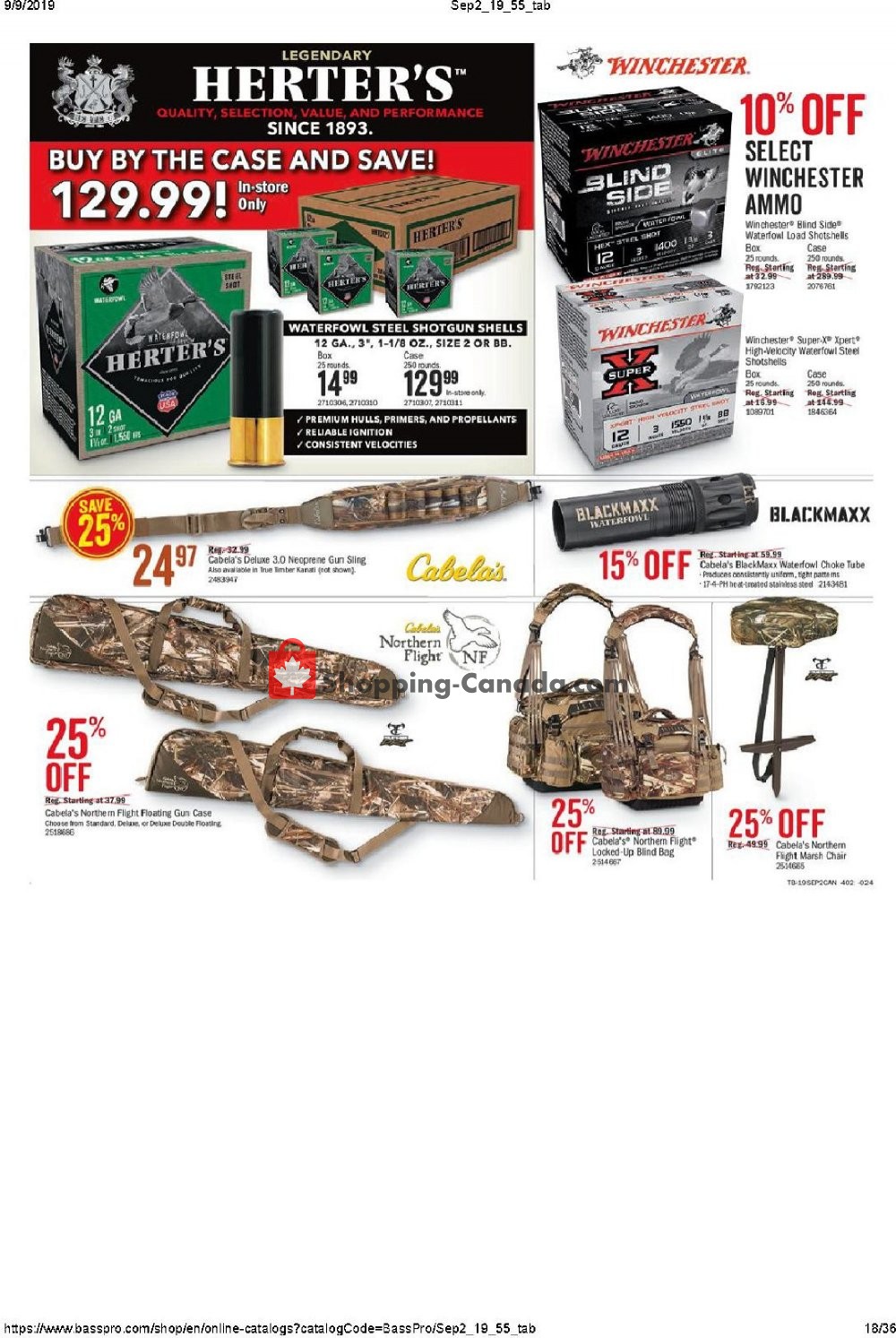 Bass Pro Shops flyer from Thursday September 5, 2019 to Sunday September 22, 2019 - page 18