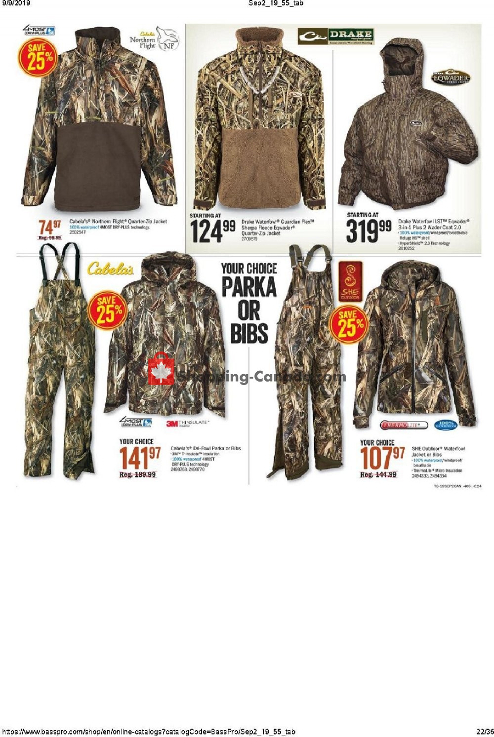 Bass Pro Shops flyer from Thursday September 5, 2019 to Sunday September 22, 2019 - page 22