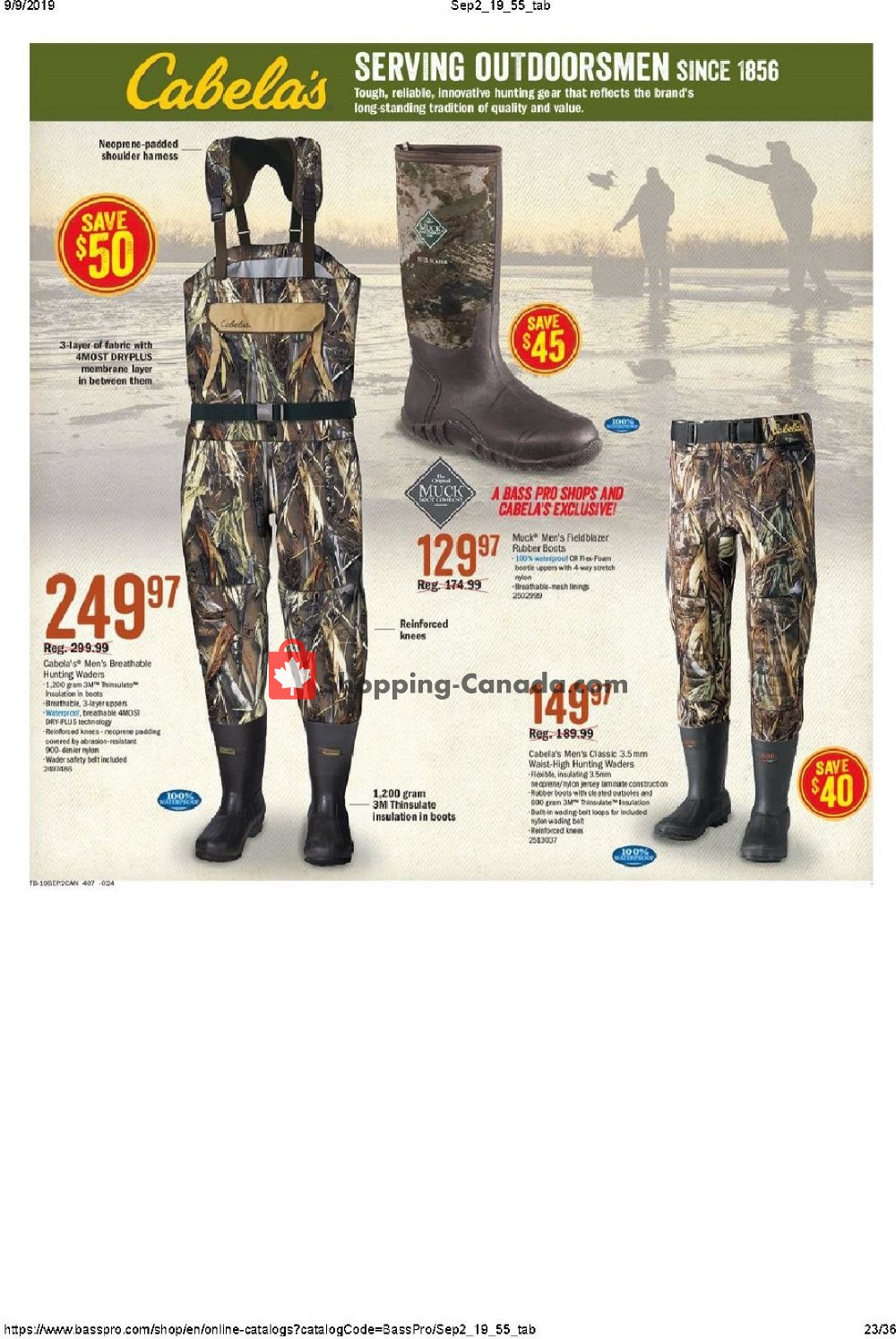 Bass Pro Shops flyer from Thursday September 5, 2019 to Sunday September 22, 2019 - page 23