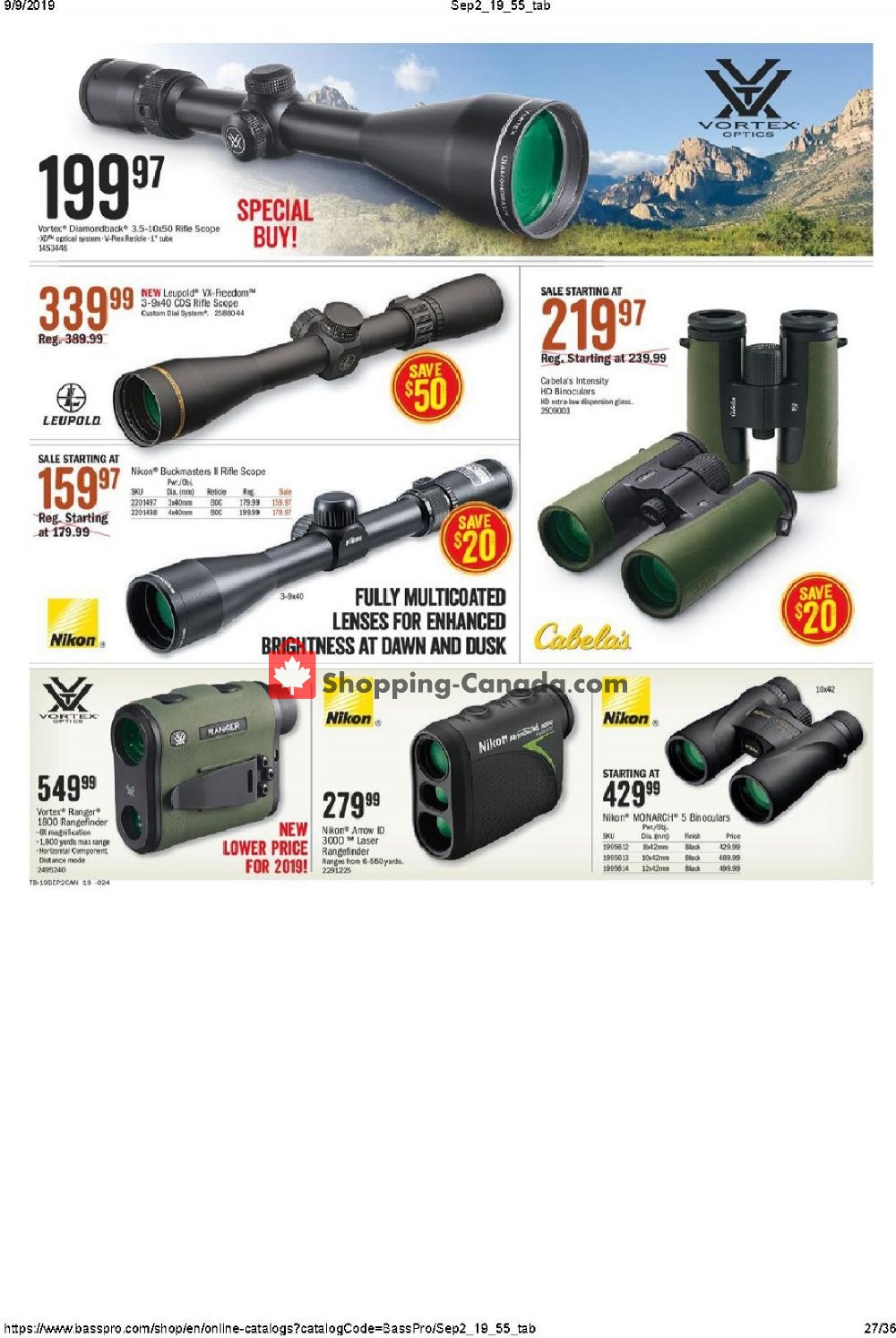 Bass Pro Shops flyer from Thursday September 5, 2019 to Sunday September 22, 2019 - page 27