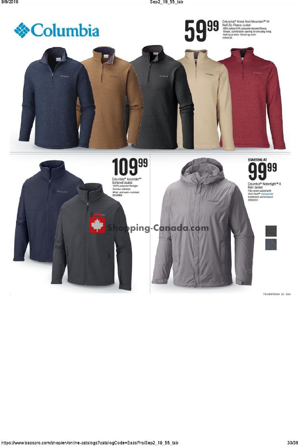 Bass Pro Shops flyer from Thursday September 5, 2019 to Sunday September 22, 2019 - page 30