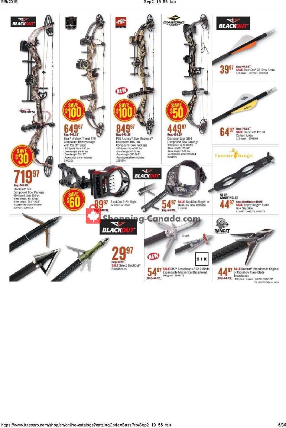 Bass Pro Shops flyer from Thursday September 5, 2019 to Sunday September 22, 2019 - page 6