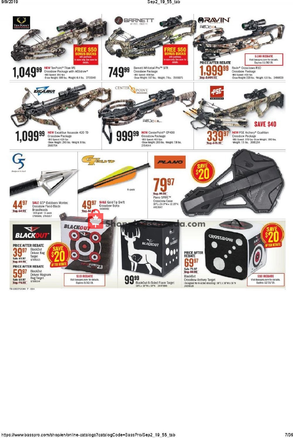 Bass Pro Shops flyer from Thursday September 5, 2019 to Sunday September 22, 2019 - page 7