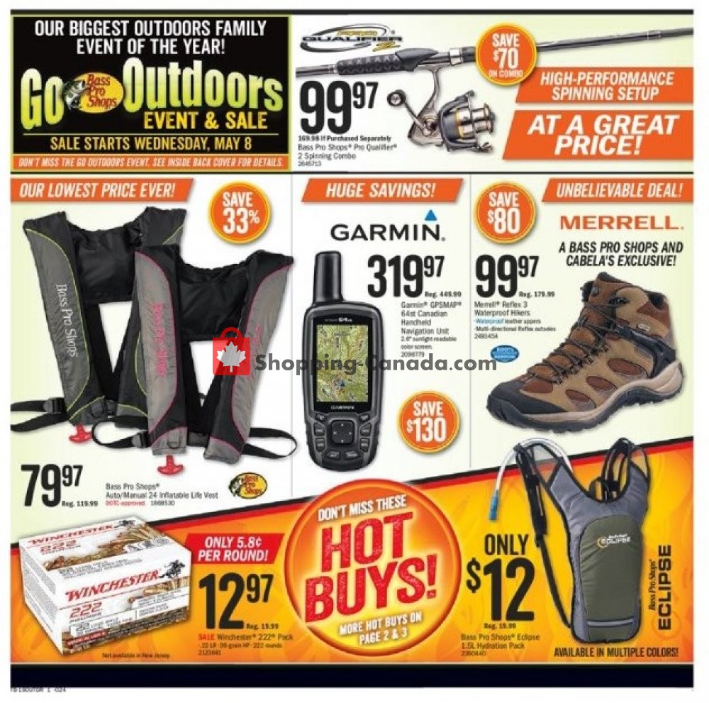 Bass Pro Shops flyer from Wednesday May 8, 2019 to Monday May 27, 2019 - page 1