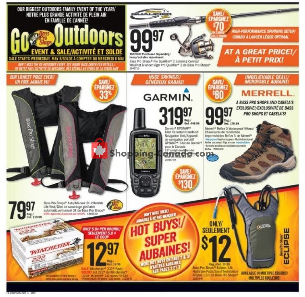 Bass Pro Shops flyer from Wednesday May 8, 2019 to Monday May 27, 2019 - page 1