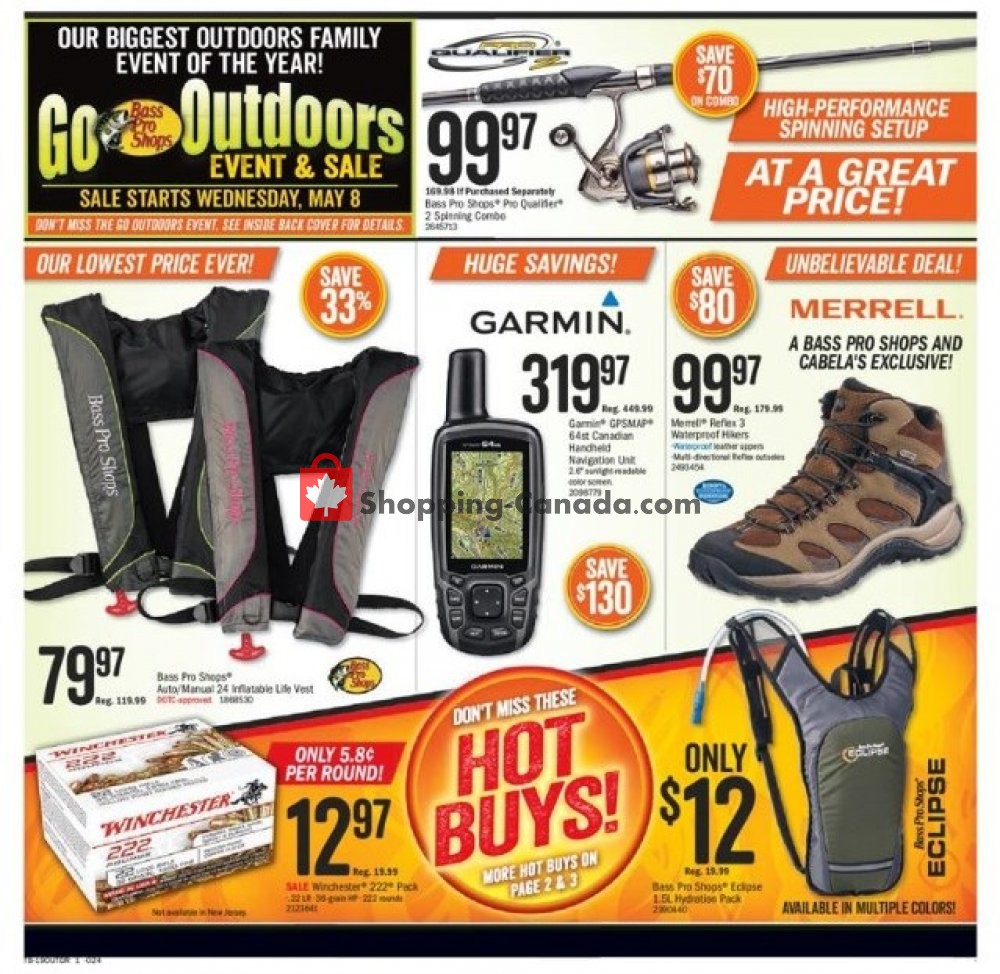 Bass Pro Shops flyer from Wednesday May 8, 2019 to Monday May 27, 2019 - page 1