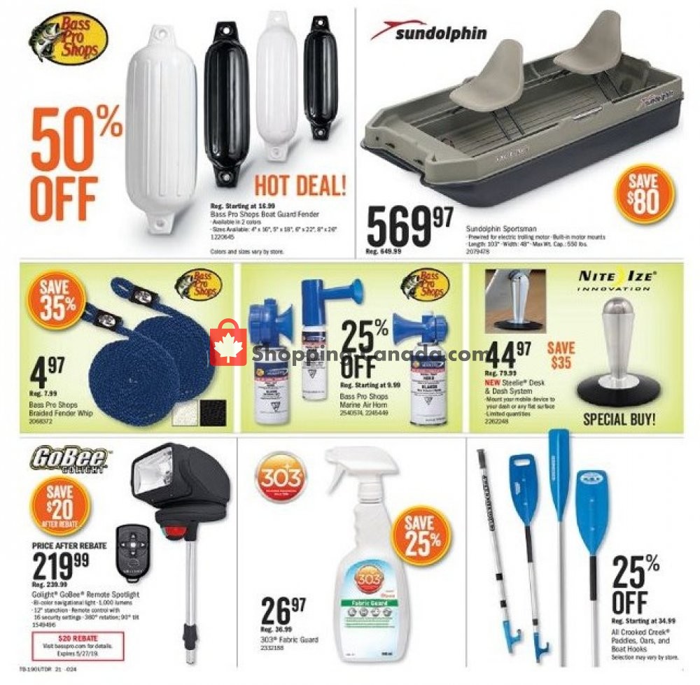 Bass Pro Shops flyer from Wednesday May 8, 2019 to Monday May 27, 2019 - page 21