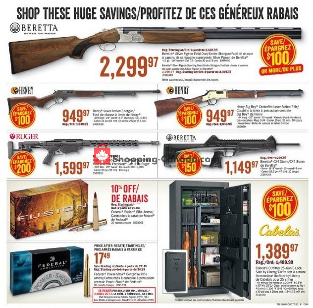 Bass Pro Shops flyer from Thursday October 3, 2019 to Sunday October 20, 2019 - page 12