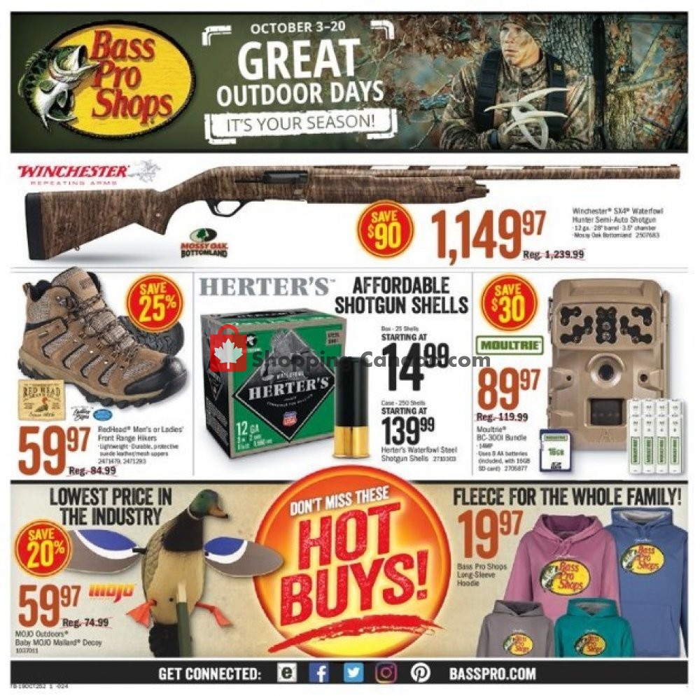 Bass Pro Shops flyer from Thursday October 3, 2019 to Sunday October 20, 2019 - page 1