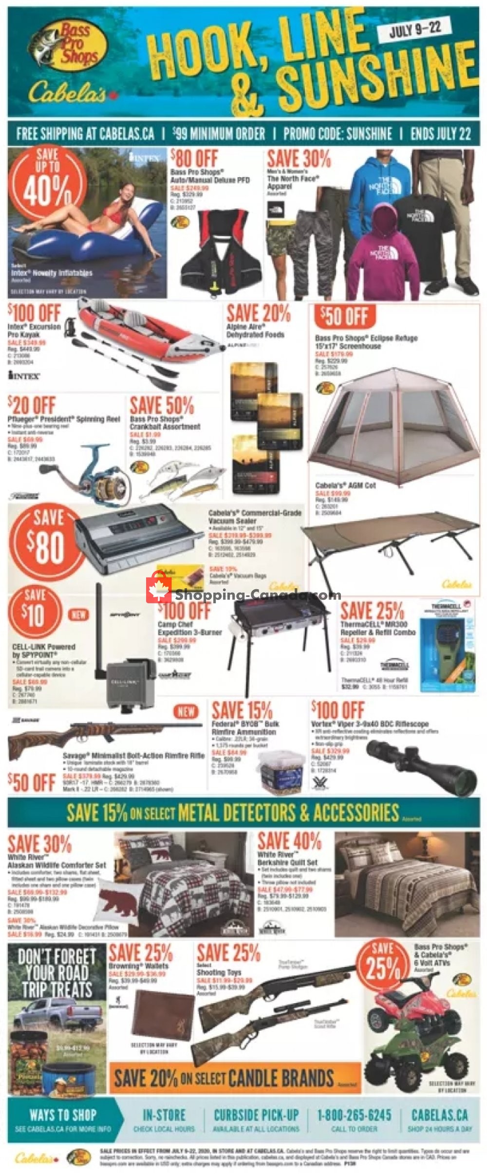 Bass Pro Shops flyer from Thursday July 9, 2020 to Wednesday July 22, 2020 - page 1