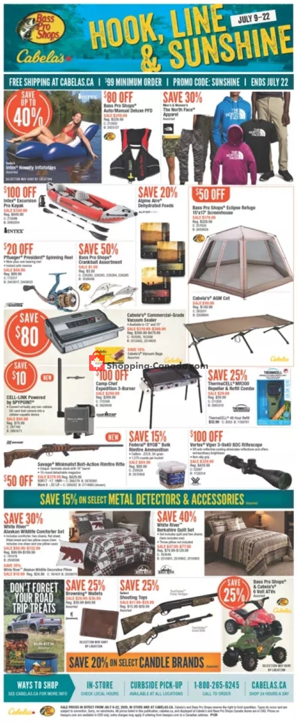 Bass Pro Shops flyer from Thursday July 9, 2020 to Wednesday July 22, 2020 - page 1