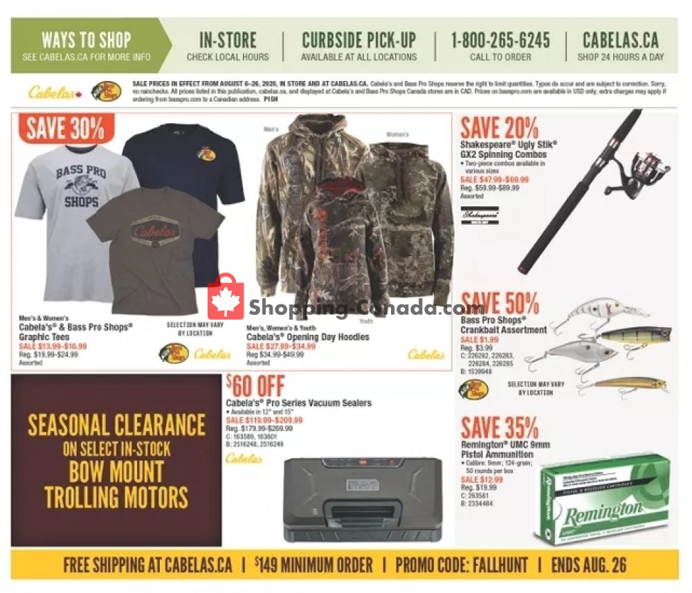 Bass Pro Shops flyer from Thursday August 6, 2020 to Wednesday August 26, 2020 - page 24